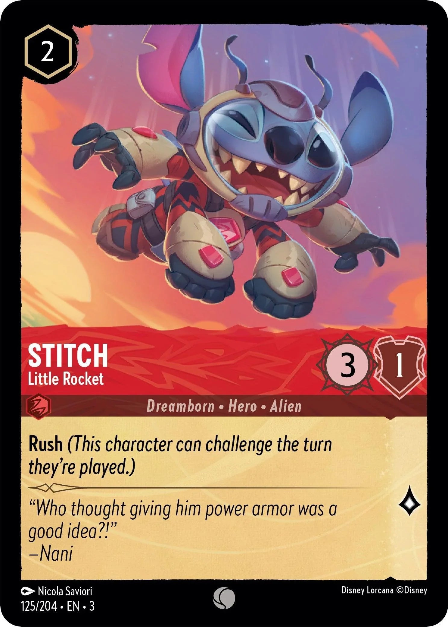  Stitch - Little Rocket (125/204) [Into the Inklands] - Trading Card World