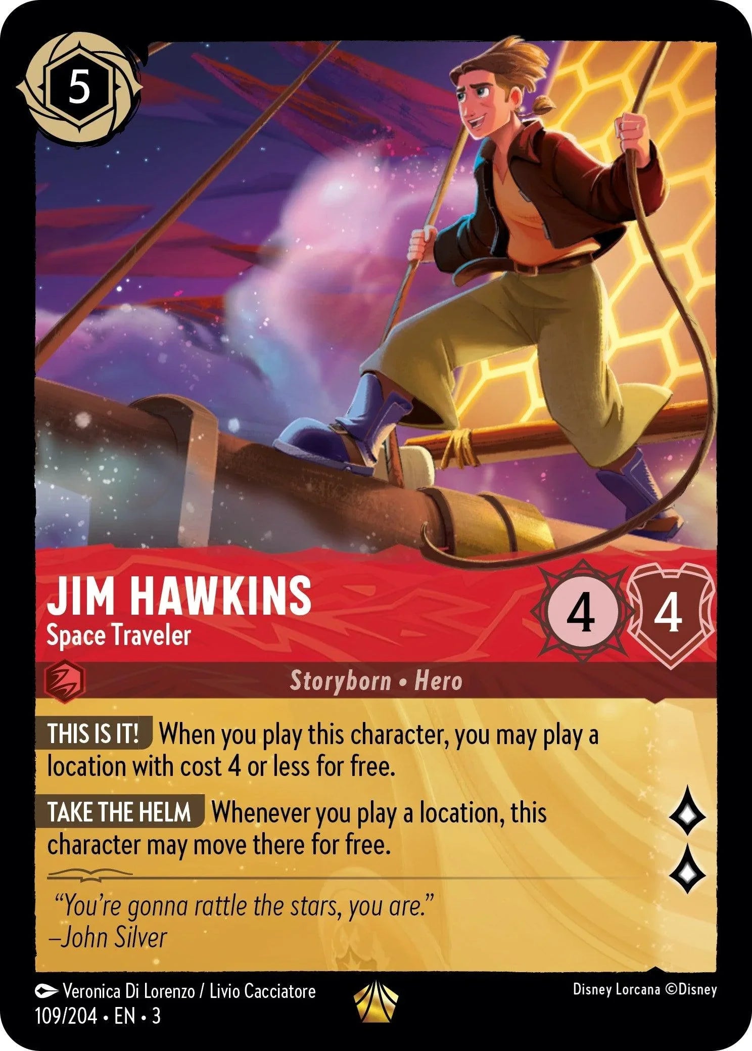  Jim Hawkins - Space Traveler (109/204) [Into the Inklands] - Trading Card World