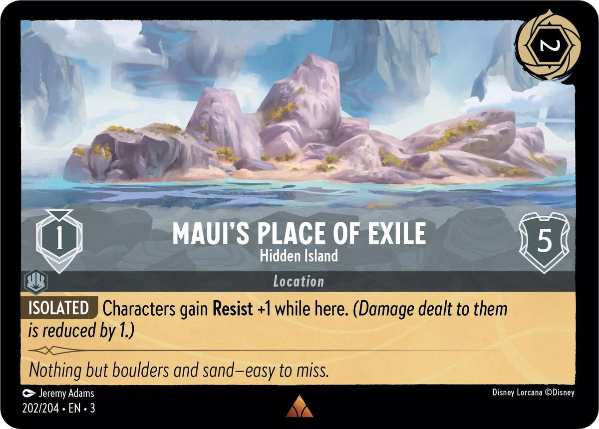  Maui's Place of Exile - Hidden Island (202/204) [Into the Inklands] - Trading Card World