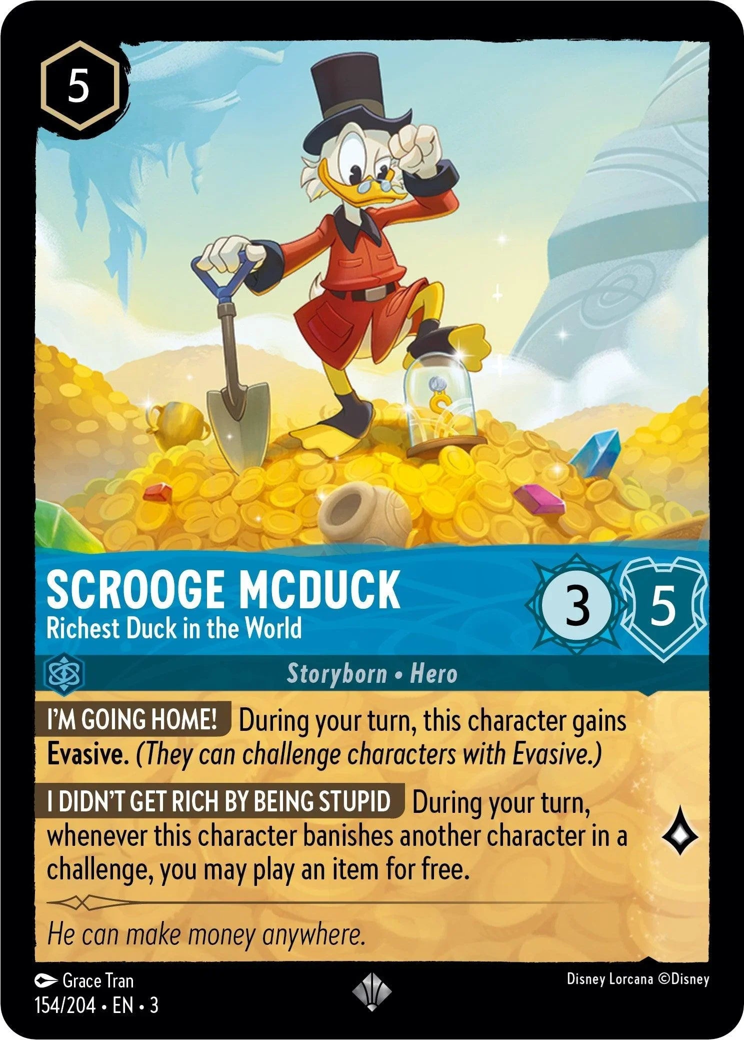  Scrooge McDuck - Richest Duck in the World (154/204) [Into the Inklands] - Trading Card World
