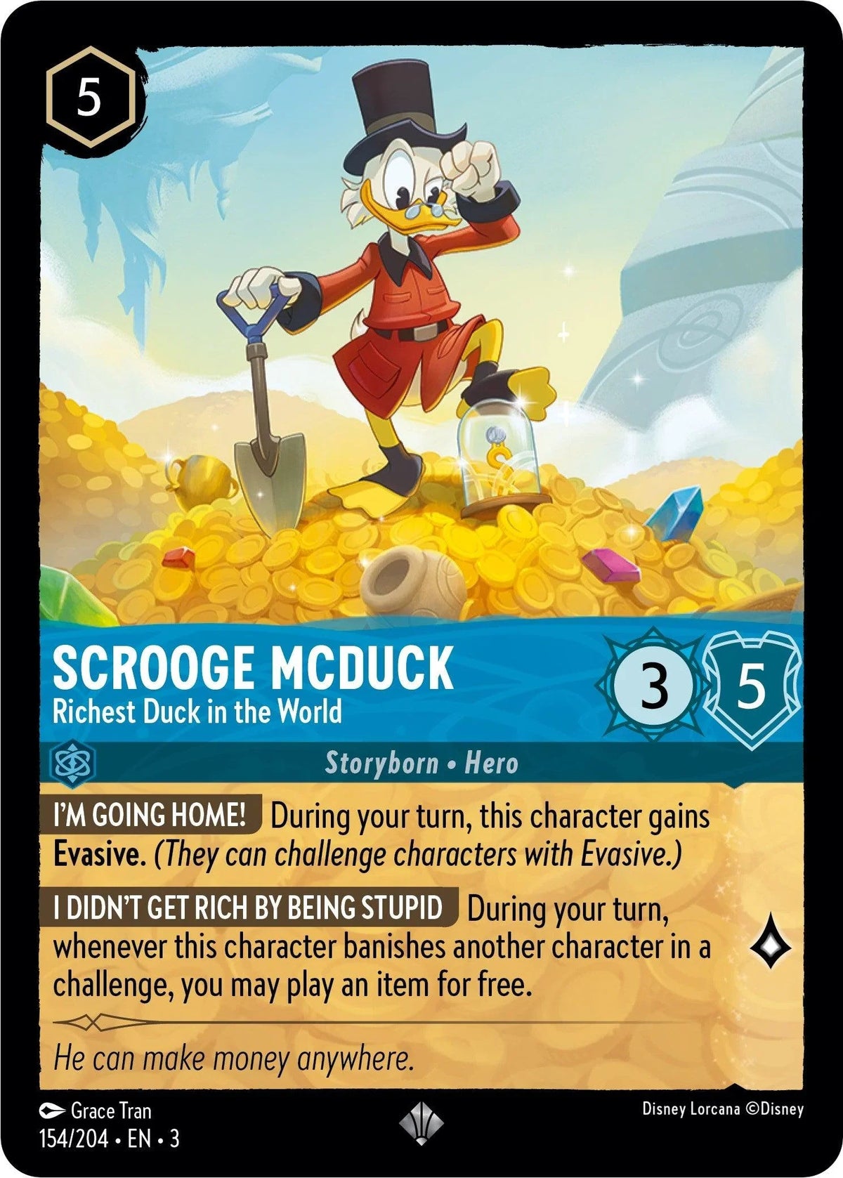  Scrooge McDuck - Richest Duck in the World (154/204) [Into the Inklands] - Trading Card World
