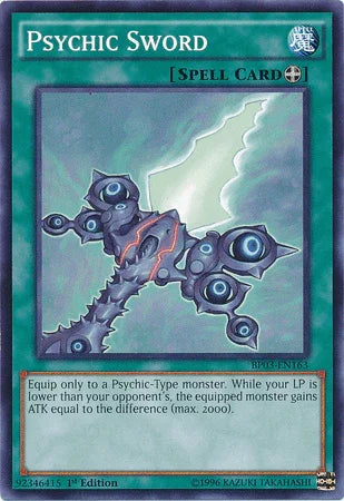 1st Edition, Battle Pack 3: Monster League, Common, Equip Spell, Spell Psychic Sword [BP03-EN163] Common - Trading Card World
