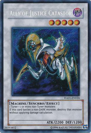 Dark, Hidden Arsenal, Limited, Machine, Secret Rare, Synchro/Effect Monster, Unlimited Ally of Justice Catastor [HA01-EN026] Secret Rare - Trading Card World