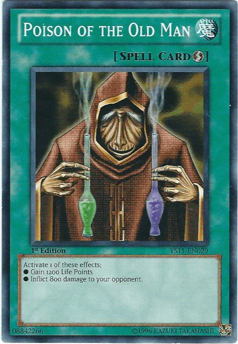 1st Edition, Common, Quick Play Spell, Spell, Starter Deck: Dawn of the Xyz Poison of the Old Man [YS11-EN029] Common - Trading Card World