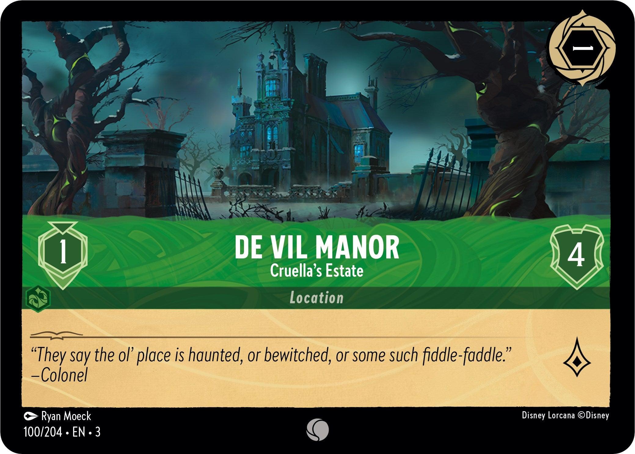  De Vil Manor - Cruella's Estate (100/204) [Into the Inklands] - Trading Card World