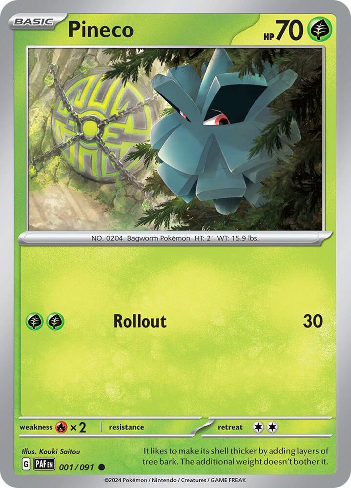 Scarlet & Violet: Paldean Fates Pineco (001/091) [Scarlet & Violet: Paldean Fates] - Trading Card World