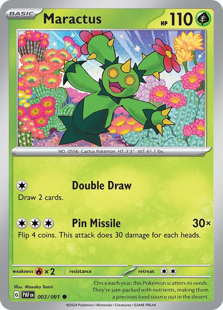 Scarlet & Violet: Paldean Fates Maractus (003/091) [Scarlet & Violet: Paldean Fates] - Trading Card World