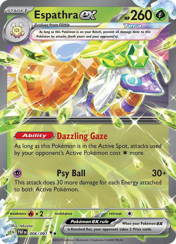 Scarlet & Violet: Paldean Fates Espathra ex (006/091) [Scarlet & Violet: Paldean Fates] - Trading Card World