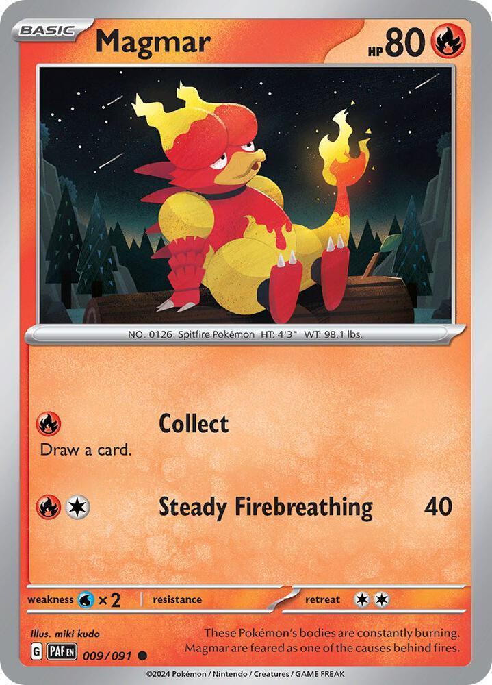 Scarlet & Violet: Paldean Fates Magmar (009/091) [Scarlet & Violet: Paldean Fates] - Trading Card World