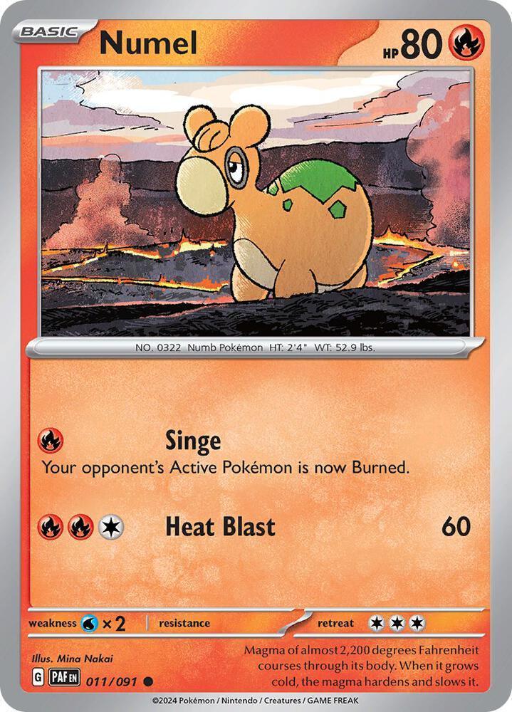 Scarlet & Violet: Paldean Fates Numel (011/091) [Scarlet & Violet: Paldean Fates] - Trading Card World
