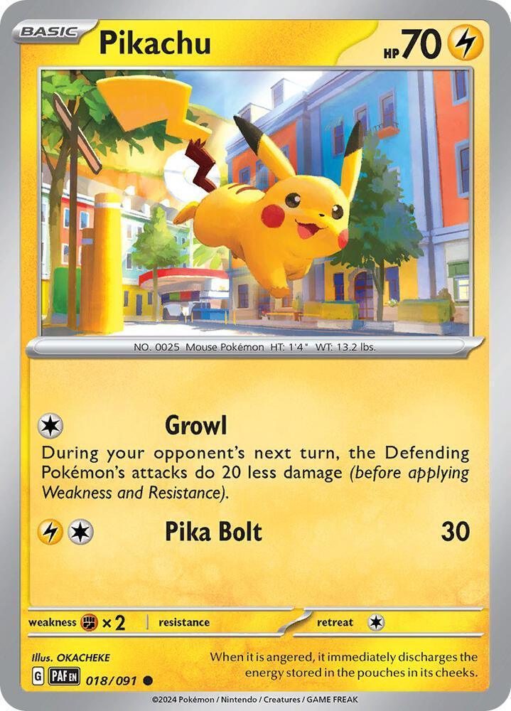 Scarlet & Violet: Paldean Fates Pikachu (018/091) [Scarlet & Violet: Paldean Fates] - Trading Card World