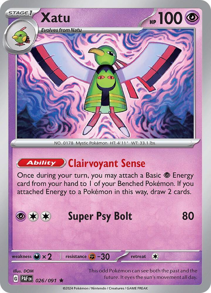 Scarlet & Violet: Paldean Fates Xatu (026/091) [Scarlet & Violet: Paldean Fates] - Trading Card World