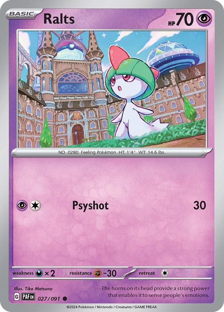 Scarlet & Violet: Paldean Fates Ralts (027/091) [Scarlet & Violet: Paldean Fates] - Trading Card World