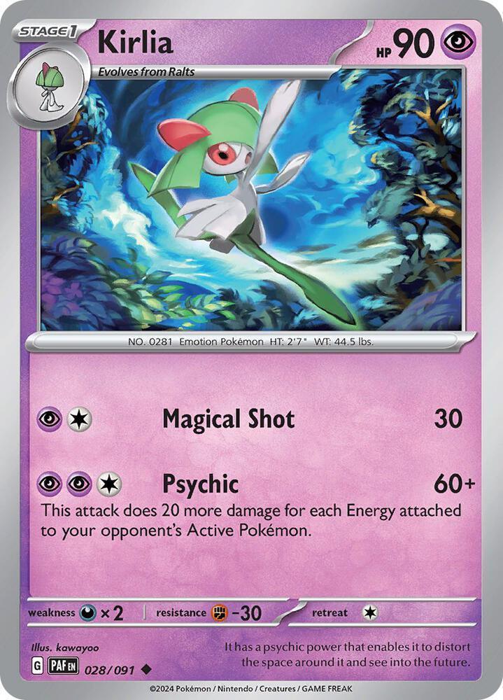 Scarlet & Violet: Paldean Fates Kirlia (028/091) [Scarlet & Violet: Paldean Fates] - Trading Card World