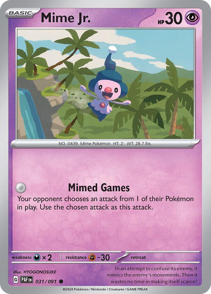Scarlet & Violet: Paldean Fates Mime Jr. (031/091) [Scarlet & Violet: Paldean Fates] - Trading Card World