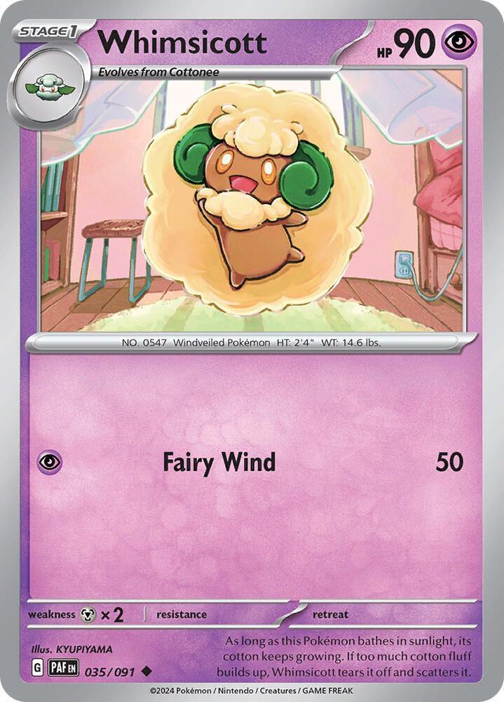 Scarlet & Violet: Paldean Fates Whimsicott (035/091) [Scarlet & Violet: Paldean Fates] - Trading Card World