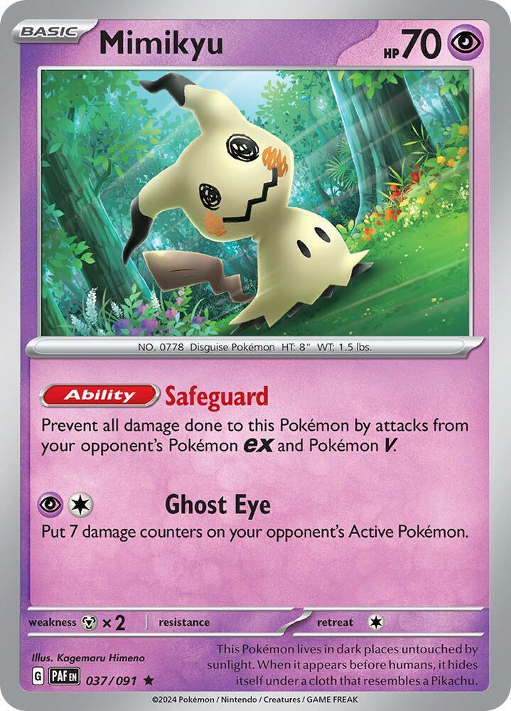 Scarlet & Violet: Paldean Fates Mimikyu (037/091) [Scarlet & Violet: Paldean Fates] - Trading Card World