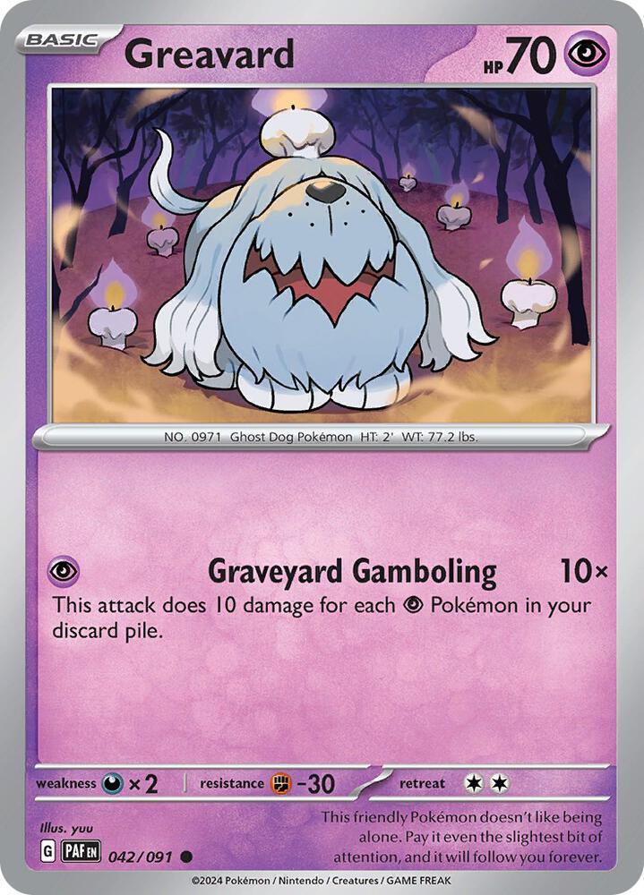 Scarlet & Violet: Paldean Fates Greavard (042/091) [Scarlet & Violet: Paldean Fates] - Trading Card World