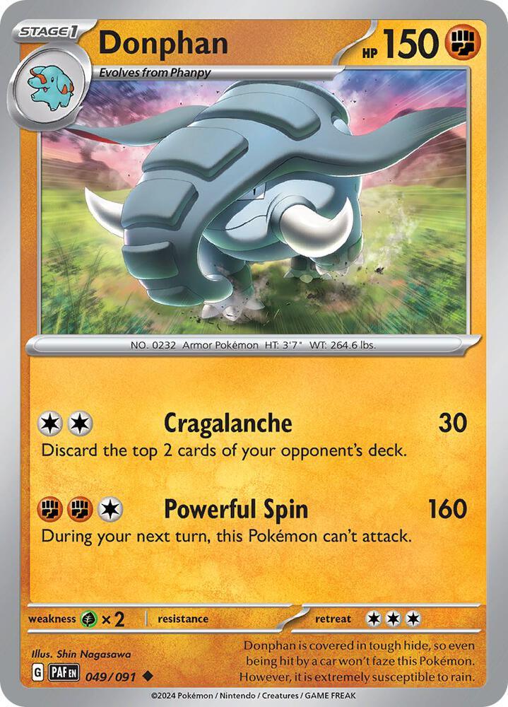 Scarlet & Violet: Paldean Fates Donphan (049/091) [Scarlet & Violet: Paldean Fates] - Trading Card World