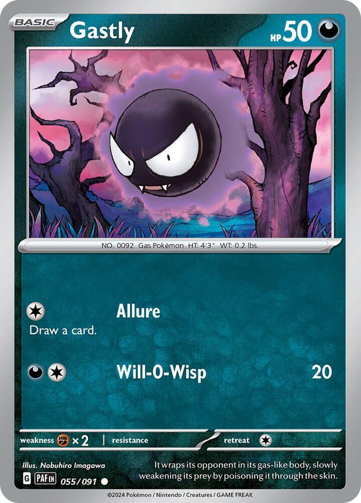 Scarlet & Violet: Paldean Fates Gastly (055/091) [Scarlet & Violet: Paldean Fates] - Trading Card World