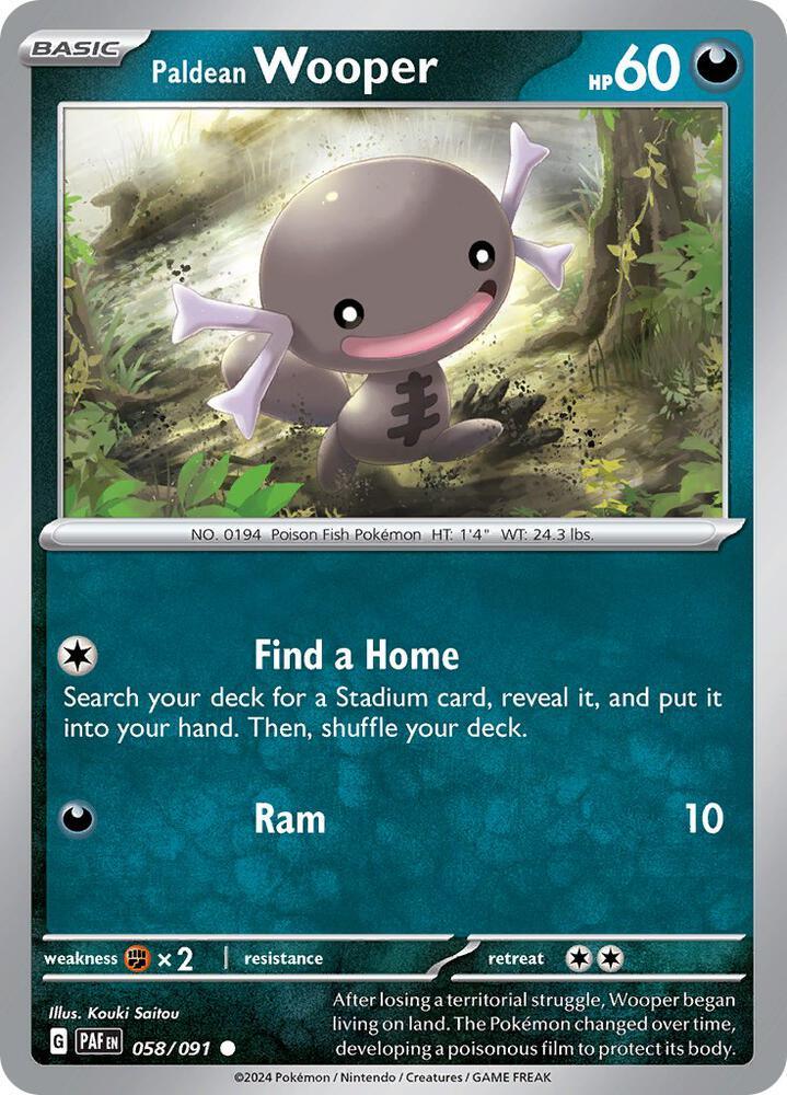 Scarlet & Violet: Paldean Fates Paldean Wooper (058/091) [Scarlet & Violet: Paldean Fates] - Trading Card World