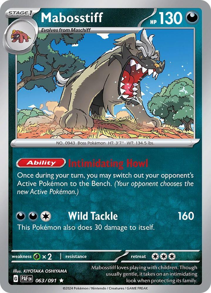 Scarlet & Violet: Paldean Fates Mabosstiff (063/091) [Scarlet & Violet: Paldean Fates] - Trading Card World