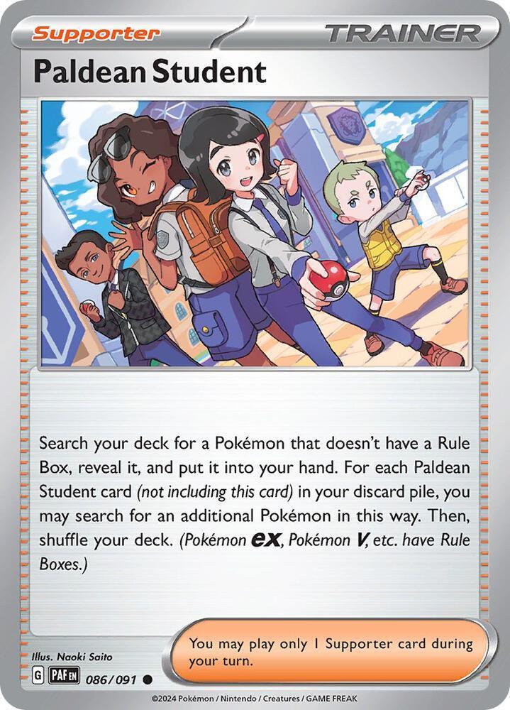 Scarlet & Violet: Paldean Fates Paldean Student (086/091) [Scarlet & Violet: Paldean Fates] - Trading Card World