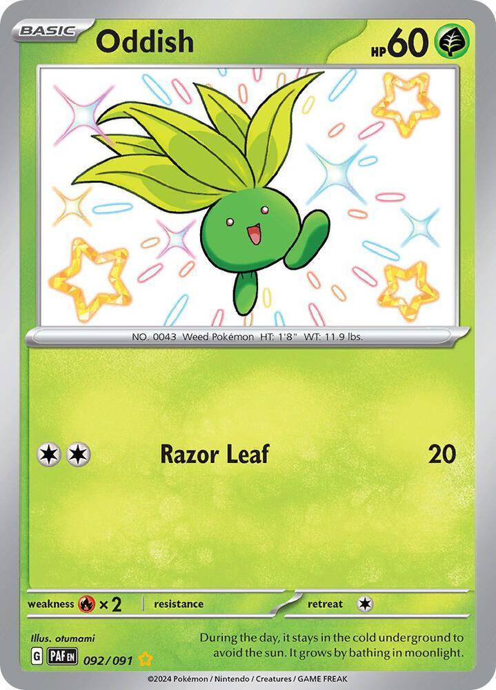 Scarlet & Violet: Paldean Fates Oddish (092/091) [Scarlet & Violet: Paldean Fates] - Trading Card World
