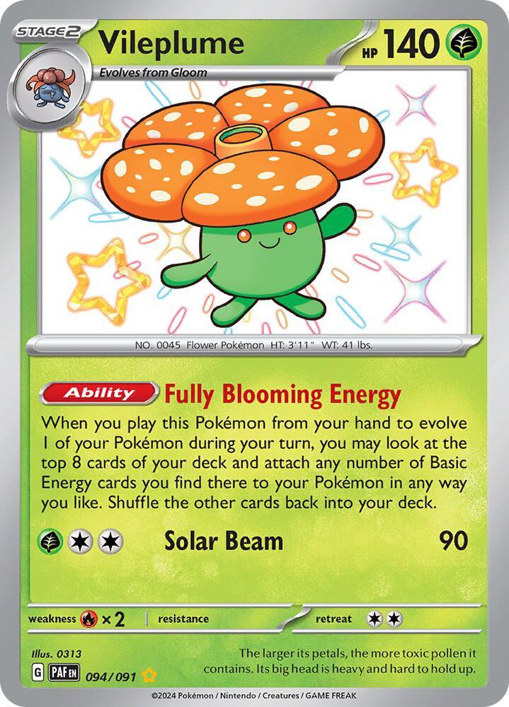 Scarlet & Violet: Paldean Fates Vileplume (094/091) [Scarlet & Violet: Paldean Fates] - Trading Card World