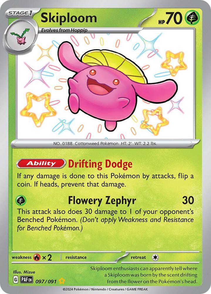 Scarlet & Violet: Paldean Fates Skiploom (097/091) [Scarlet & Violet: Paldean Fates] - Trading Card World