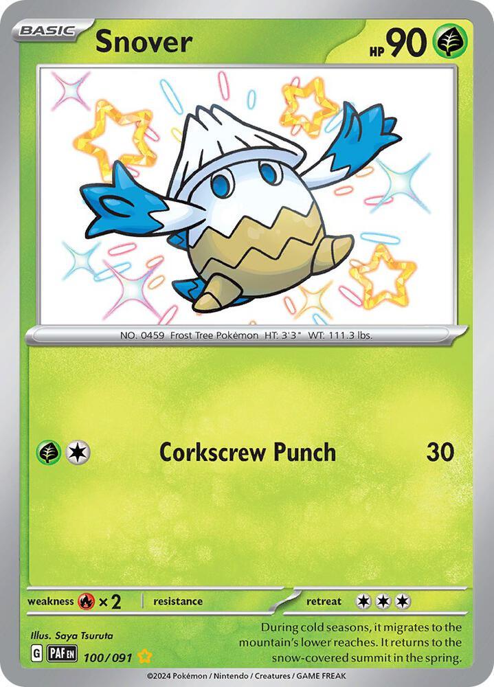 Scarlet & Violet: Paldean Fates Snover (100/091) [Scarlet & Violet: Paldean Fates] - Trading Card World