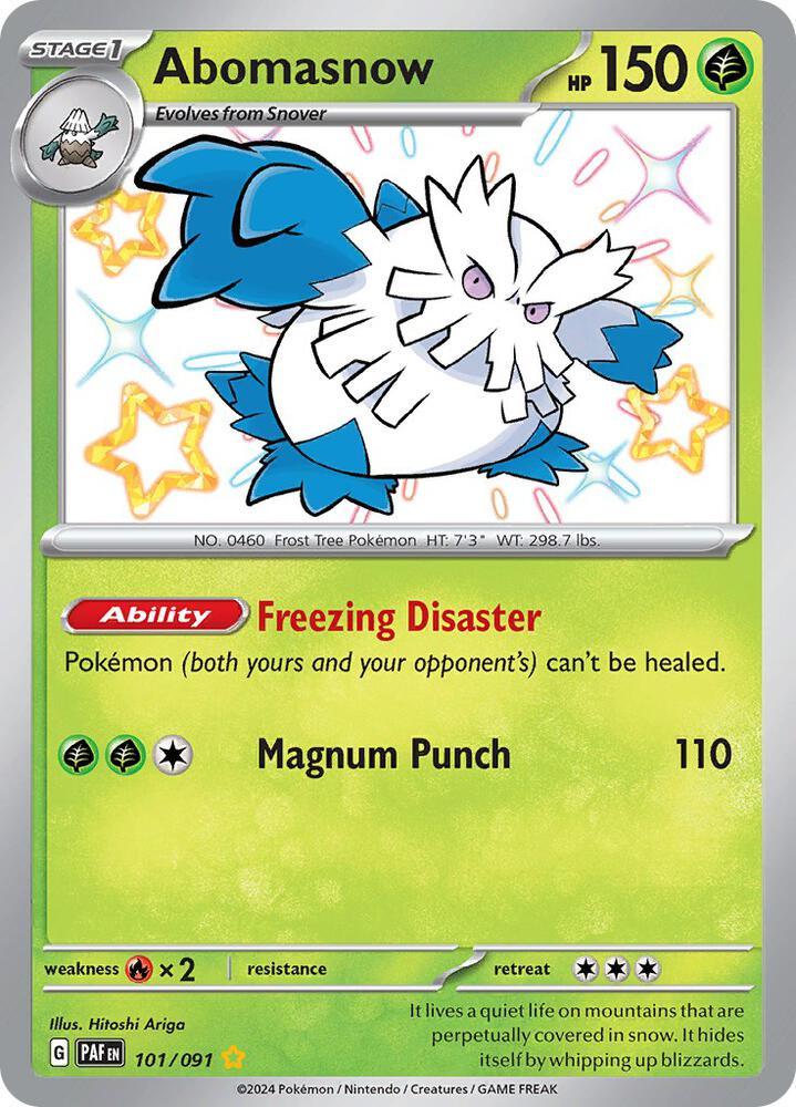 Scarlet & Violet: Paldean Fates Abomasnow (101/091) [Scarlet & Violet: Paldean Fates] - Trading Card World
