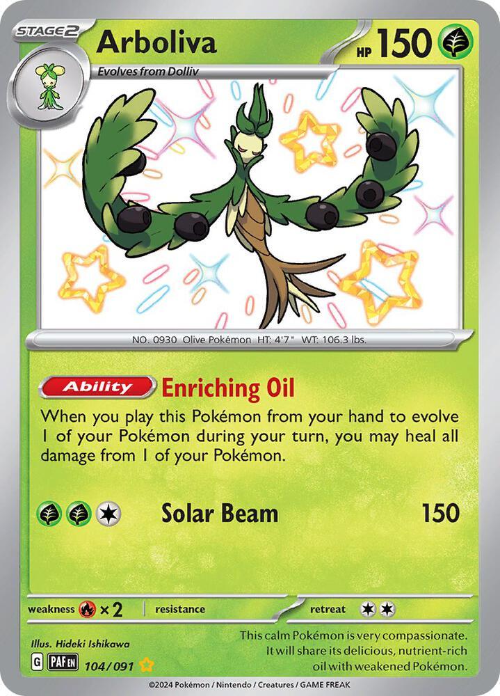 Scarlet & Violet: Paldean Fates Arboliva (104/091) [Scarlet & Violet: Paldean Fates] - Trading Card World