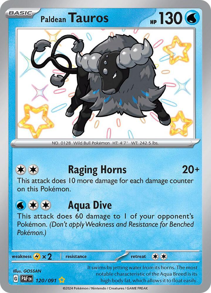 Scarlet & Violet: Paldean Fates Paldean Tauros (120/091) [Scarlet & Violet: Paldean Fates] - Trading Card World