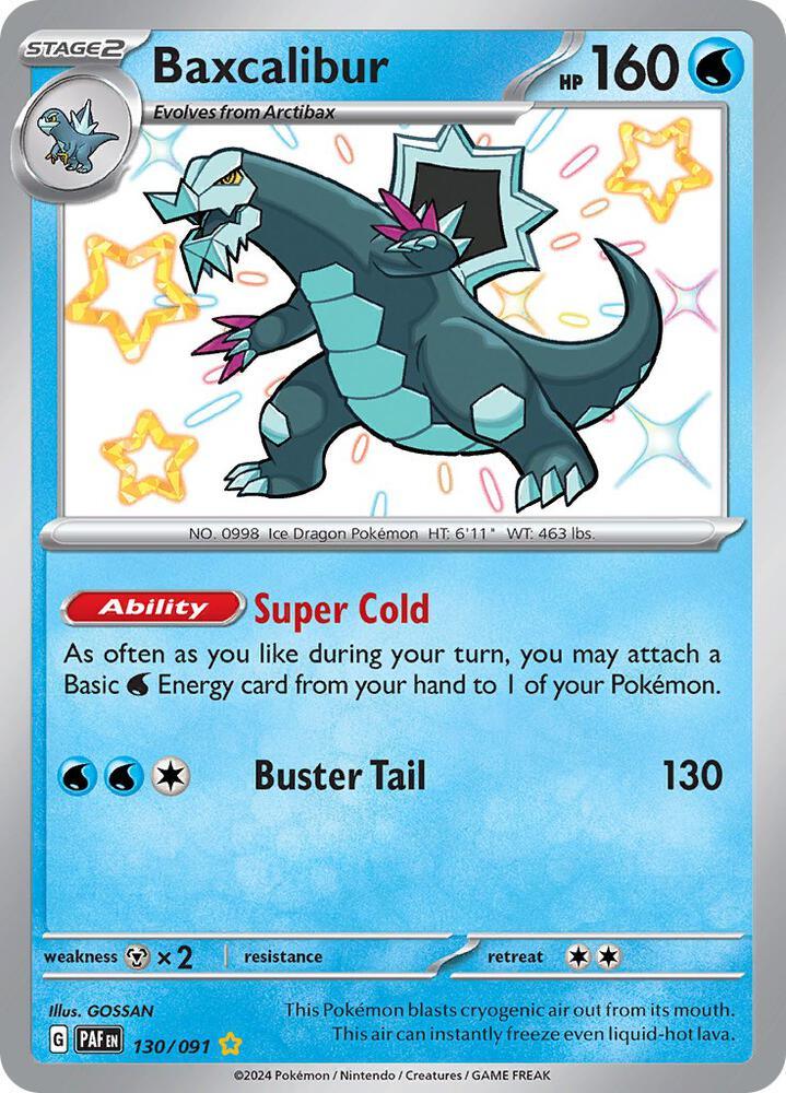 Scarlet & Violet: Paldean Fates Baxcalibur (130/091) [Scarlet & Violet: Paldean Fates] - Trading Card World
