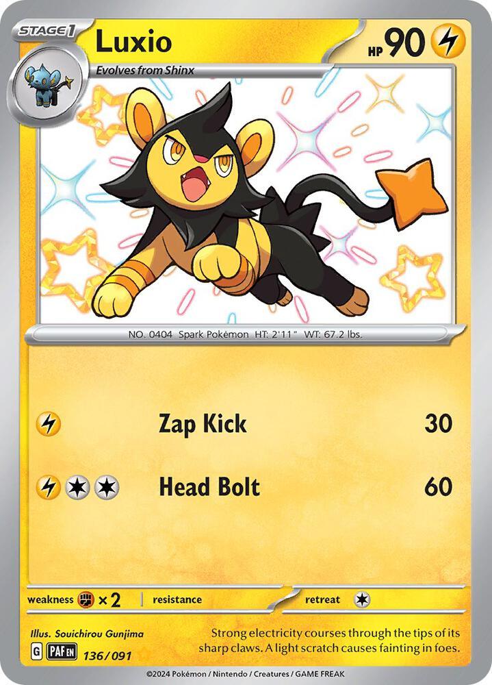 Scarlet & Violet: Paldean Fates Luxio (136/091) [Scarlet & Violet: Paldean Fates] - Trading Card World