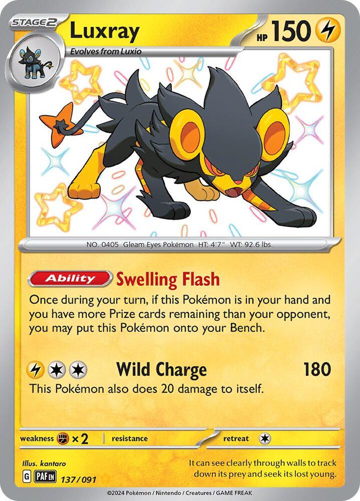 136, Scarlet & Violet: Paldean Fates Luxray (136/091) [Scarlet & Violet: Paldean Fates] - Trading Card World