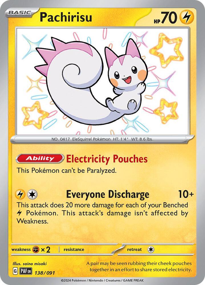 Scarlet & Violet: Paldean Fates Pachirisu (138/091) [Scarlet & Violet: Paldean Fates] - Trading Card World
