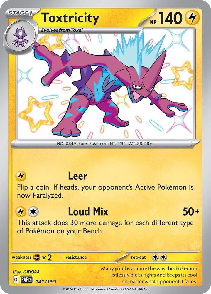 Scarlet & Violet: Paldean Fates Toxtricity (141/091) [Scarlet & Violet: Paldean Fates] - Trading Card World