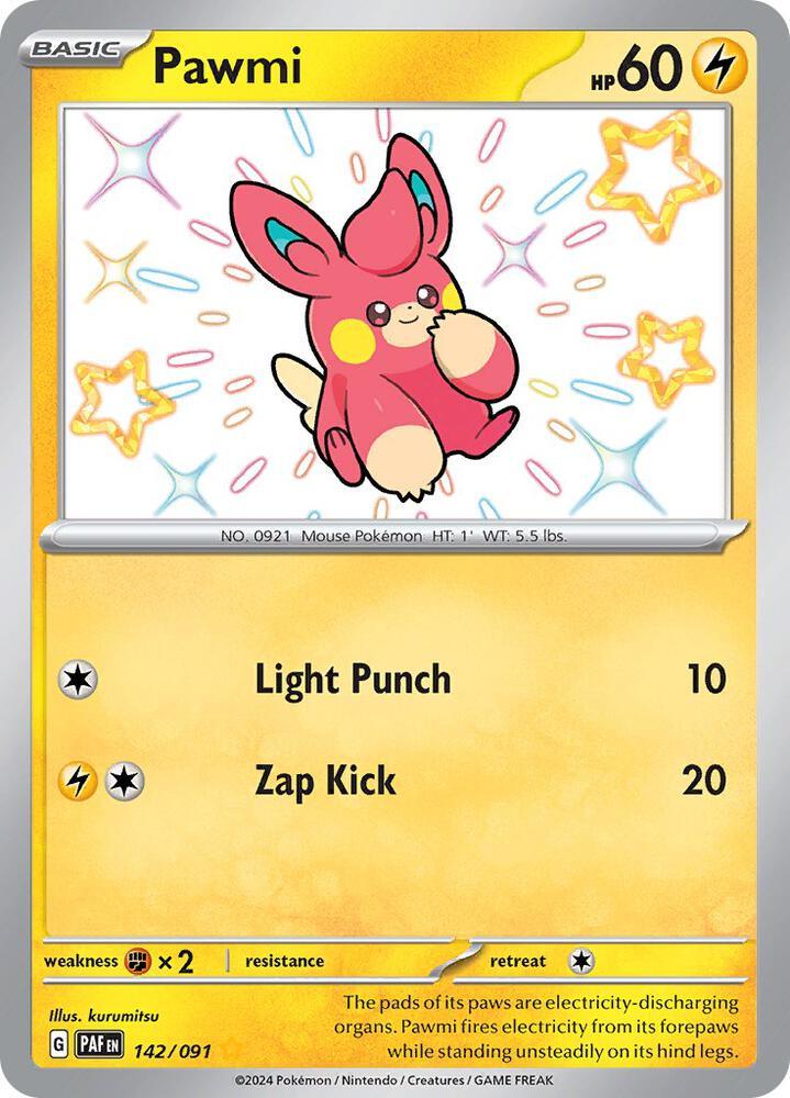 Scarlet & Violet: Paldean Fates Pawmi (142/091) [Scarlet & Violet: Paldean Fates] - Trading Card World