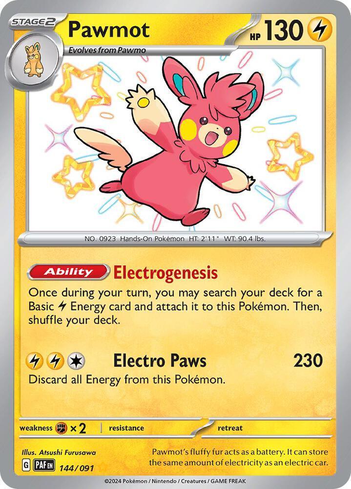 Scarlet & Violet: Paldean Fates Pawmot (144/091) [Scarlet & Violet: Paldean Fates] - Trading Card World