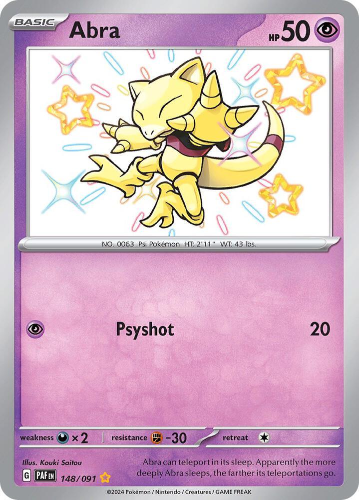 Scarlet & Violet: Paldean Fates Abra (148/091) [Scarlet & Violet: Paldean Fates] - Trading Card World