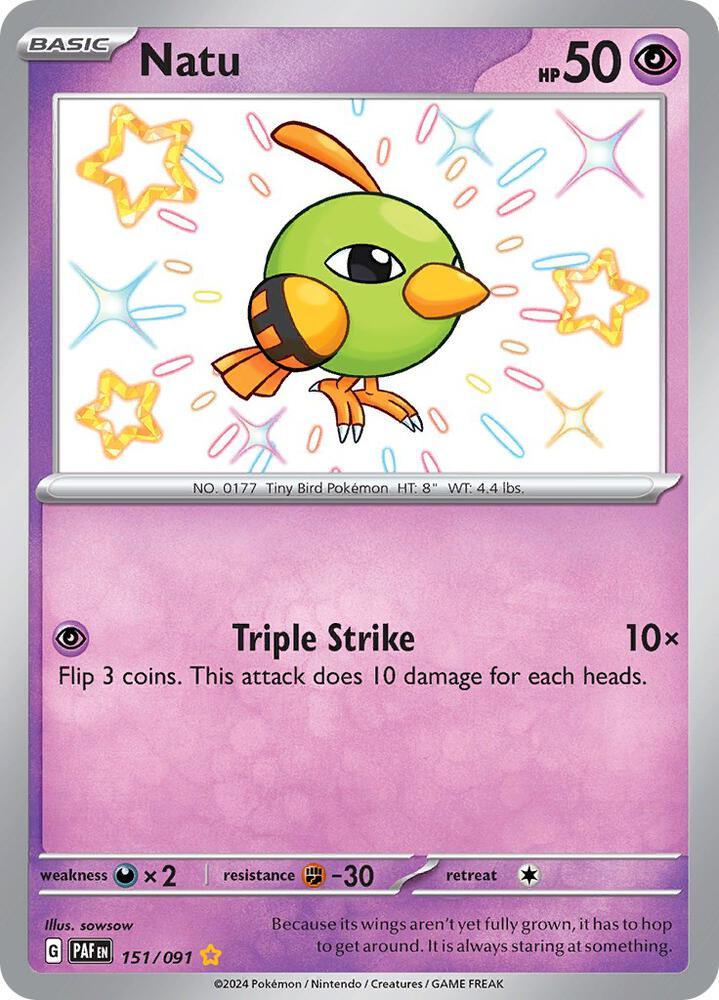 Scarlet & Violet: Paldean Fates Natu (151/091) [Scarlet & Violet: Paldean Fates] - Trading Card World