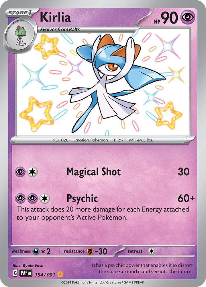 Scarlet & Violet: Paldean Fates Kirlia (154/091) [Scarlet & Violet: Paldean Fates] - Trading Card World