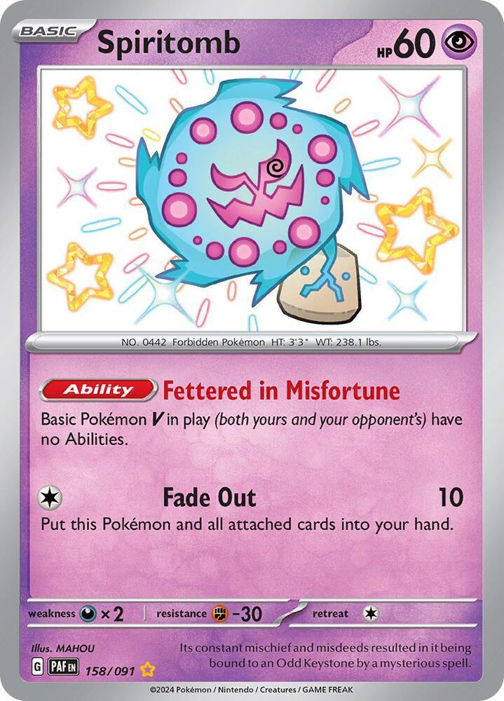 Scarlet & Violet: Paldean Fates Spiritomb (158/091) [Scarlet & Violet: Paldean Fates] - Trading Card World
