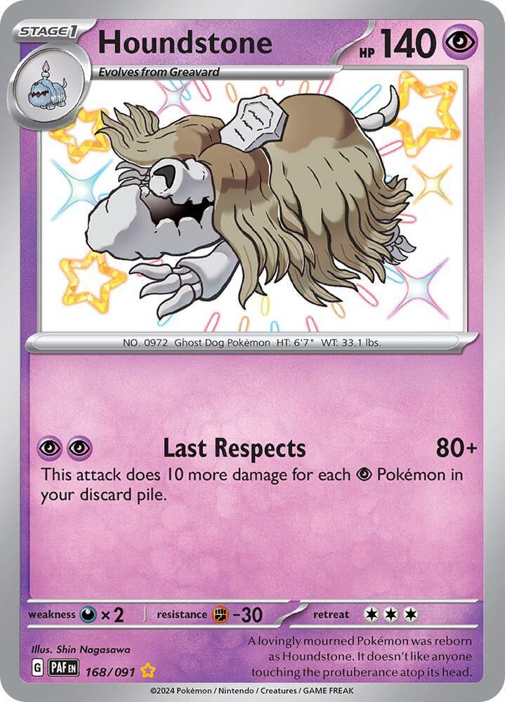 Scarlet & Violet: Paldean Fates Houndstone (168/091) [Scarlet & Violet: Paldean Fates] - Trading Card World