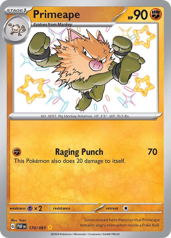 Scarlet & Violet: Paldean Fates Primeape (170/091) [Scarlet & Violet: Paldean Fates] - Trading Card World