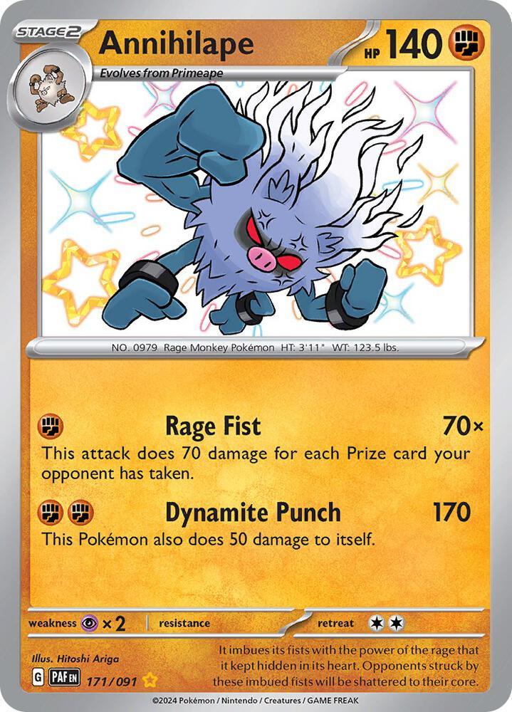 Scarlet & Violet: Paldean Fates Annihilape (171/091) [Scarlet & Violet: Paldean Fates] - Trading Card World