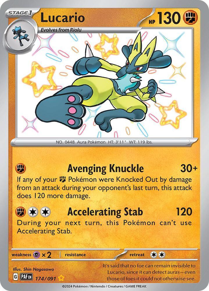 Scarlet & Violet: Paldean Fates Lucario (174/091) [Scarlet & Violet: Paldean Fates] - Trading Card World