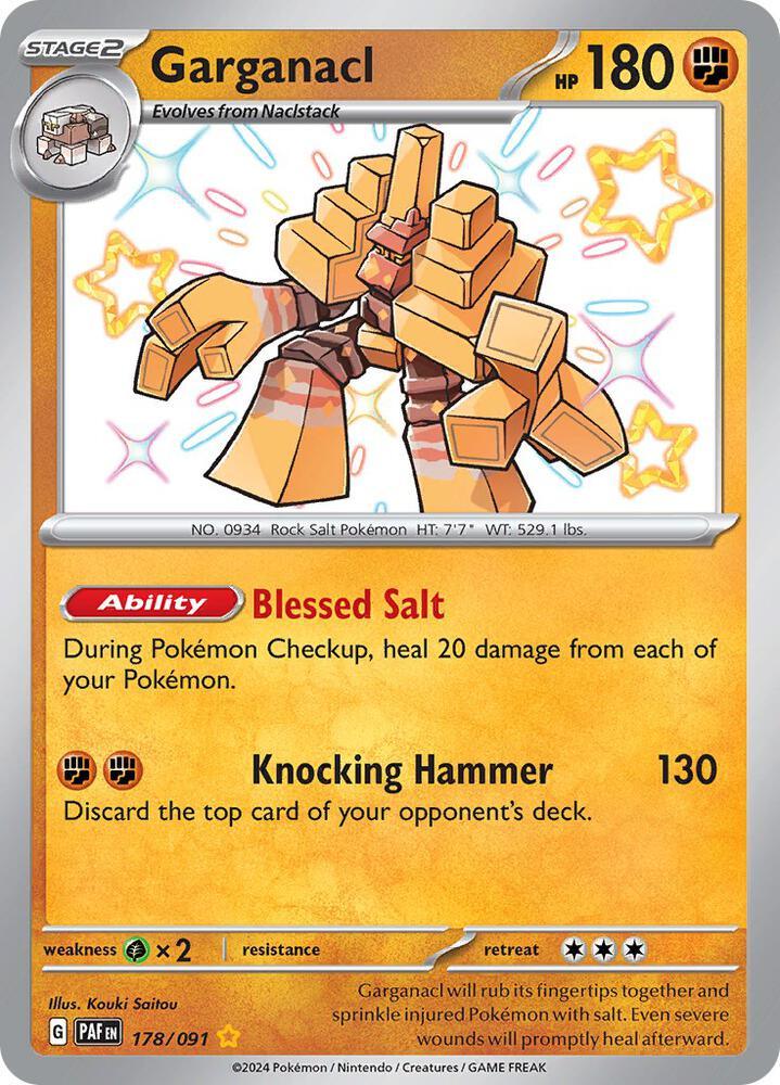 Scarlet & Violet: Paldean Fates Garganacl (178/091) [Scarlet & Violet: Paldean Fates] - Trading Card World